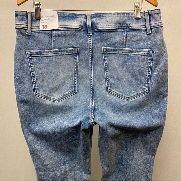 LANE BRYANT 18 NWT High-Rise 3-Button Jegging Light Wash Womens Skinny Jeans - Picture 6 of 15